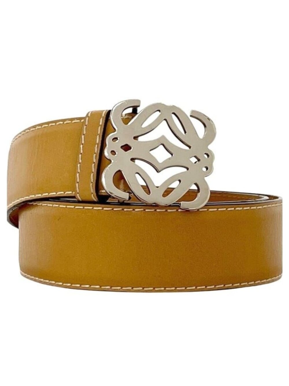 Loewe Belt Waist 87 Anagram Leather Camel Brown Vintage